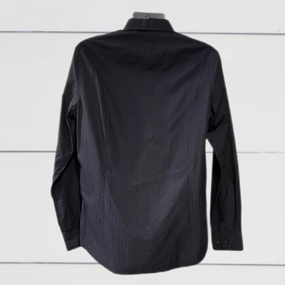 Kenneth Cole New York Men’s Blue Dress Shirt with Tonal Stripes - Size Large - Picture 5 of 13